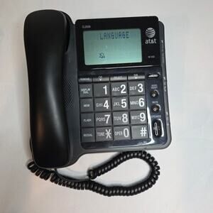 AT&T CL2939 Corded Phone Big Button Large Display Tested Working
